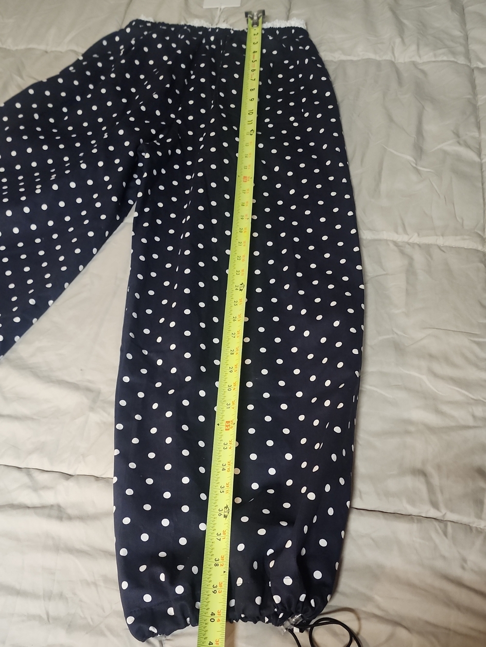 Aelfric Eden Navy Wide-Leg Polka Dot Lounge Pants - Picture 10 of 14